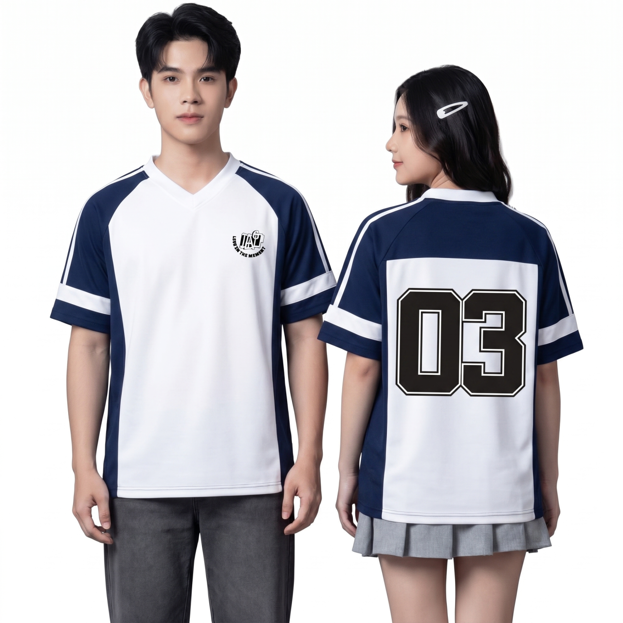 POLO CỔ TIM TRẮNG-0